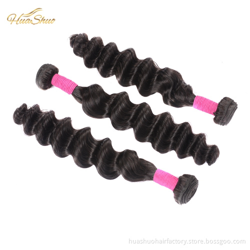 Malaysian Loose Wave Cuticle Aligned Hair Ear To Ear Lace Frontal With Bundles